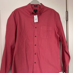 J. Crew Men's Vibrant Pink Casual Shirt